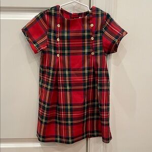 Carriage Boutique Plaid Red Kids Dress